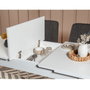 Hanah Home Vina 1053 Juego de Comedor Extensible Blanco y Antracita